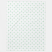 Winterstars und Schneeflocken Weißes Muster Fleecedecke (Vorderseite)