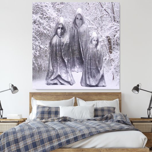 Winterstatuen Leinwanddruck (Insitu (Schlafzimmer))