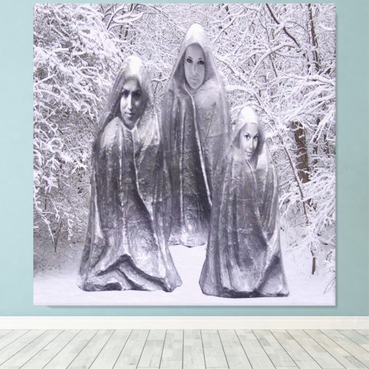 Winterstatuen Leinwanddruck (Insitu (Holzboden))