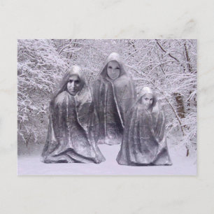 Winterstatuen Postkarte
