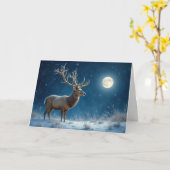 Winterstau Mondlicht Schneeweihnachtskarte Karte (Gelbe Blume)