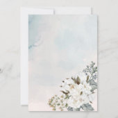 Winterstaubblauer Schnee im Brautparty der Liebe Einladung (Rückseite)