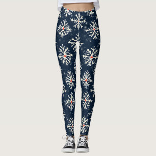 Winterstil der Schneeflocke Leggings