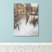 Winterstille am Fenster Leinwanddruck (Insitu (Holzboden))