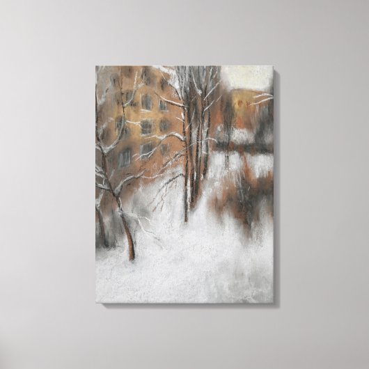 Winterstille am Fenster Leinwanddruck (Vorderseite)