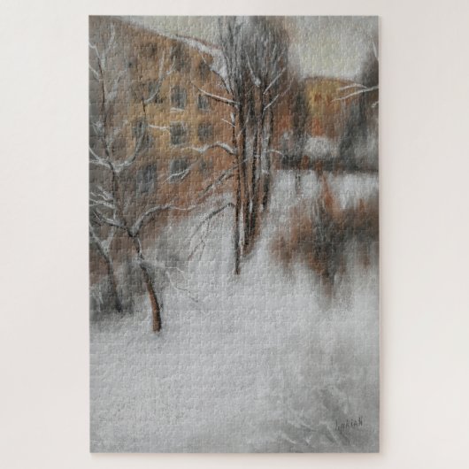 Winterstille am Fenster Puzzle (Vertikal)