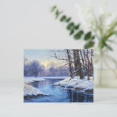 Winterstille am Fluss Frozen Havel Postkarte (Stehend Vorderseite)