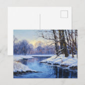 Winterstille am Fluss Frozen Havel Postkarte (Vorne/Hinten)