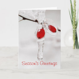 Winterstimmung der Jahreszeit Feiertagskarte