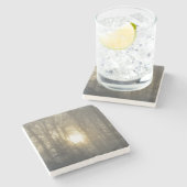 Winterstimmung Steinuntersetzer (Seitenansicht)