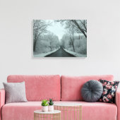 Winterstraße Leinwanddruck (Insitu (Wohnzimmer))