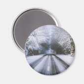 Winterstraße Magnet (Vorderseite/Rückseite)