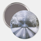 Winterstraße Magnet (Vorderseite/Rückseite)