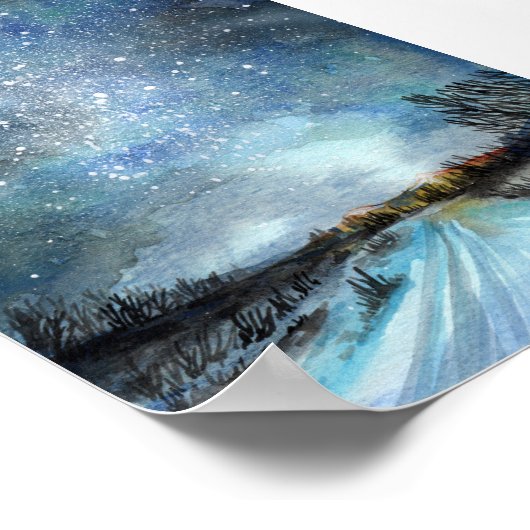 Winterstraße Poster (Ecke)