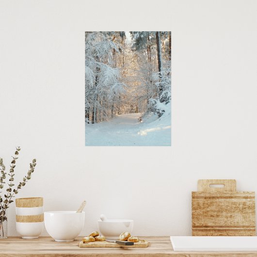 Winterstraße Poster (Küche)