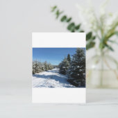 Winterstraße Postkarte (Stehend Vorderseite)