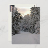 Winterstraße Postkarte (Vorne/Hinten)