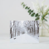 Winterstraße Postkarte (Stehend Vorderseite)