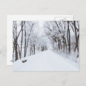 Winterstraße Postkarte (Vorne/Hinten)