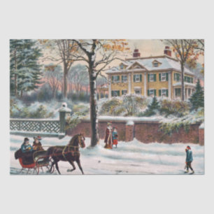 Winterstraße Seidenpapier