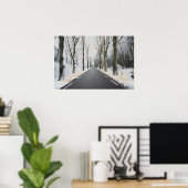 Winterstraßenholz Poster (Heimbüro)