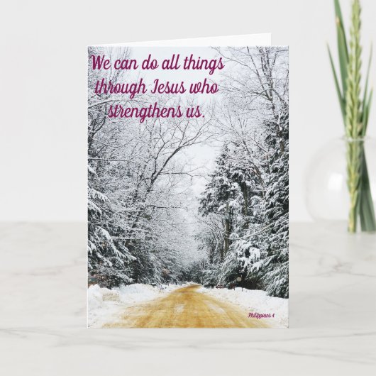 Winterstraßenkarte Karte (Vorderseite)