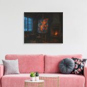 Winterstudio abstrakter Künstler Leinwanddruck (Insitu (Wohnzimmer))