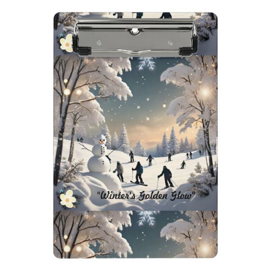 "Winterstumme Nacht" Mini Klemmbrett (Vorderseite)