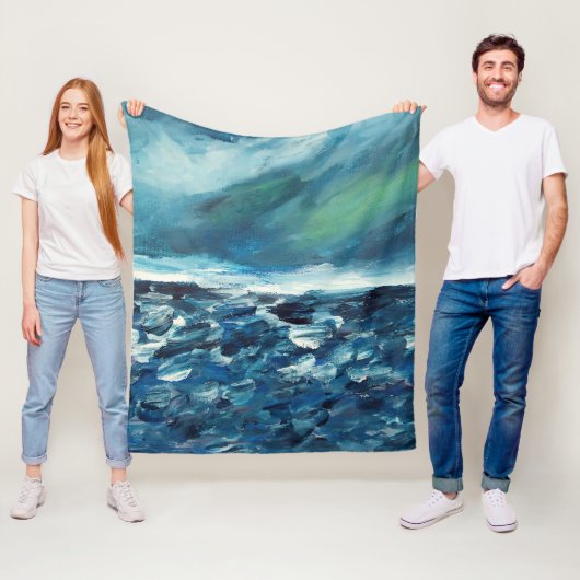 Wintersturm Abstrakte Kunst Fleecedecke (Beispiel)