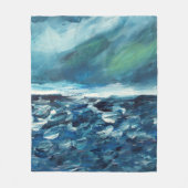 Wintersturm Abstrakte Kunst Fleecedecke (Vorderseite)