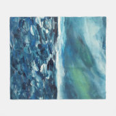 Wintersturm Abstrakte Kunst Fleecedecke (Vorderseite (Horizontal))