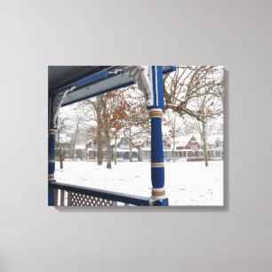 Wintersturm in Hütte City - Martha's Vineyard Leinwanddruck