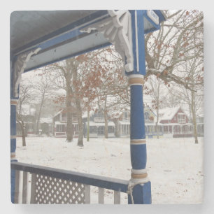 Wintersturm in Hütte City - Martha's Vineyard Steinuntersetzer