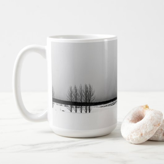 Wintersturm in Island Kaffeetasse (Mit Donut)