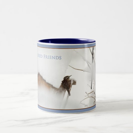 Wintersturm Zweifarbige Tasse (Mittel)