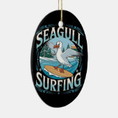 Wintersurfer Seagull, Seagull Surfen, Seagull T Keramik Ornament (Rechts)
