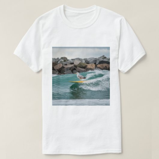 Wintersurfer Seagull, Seagull Surfen, Seagull T T-Shirt (Design vorne)