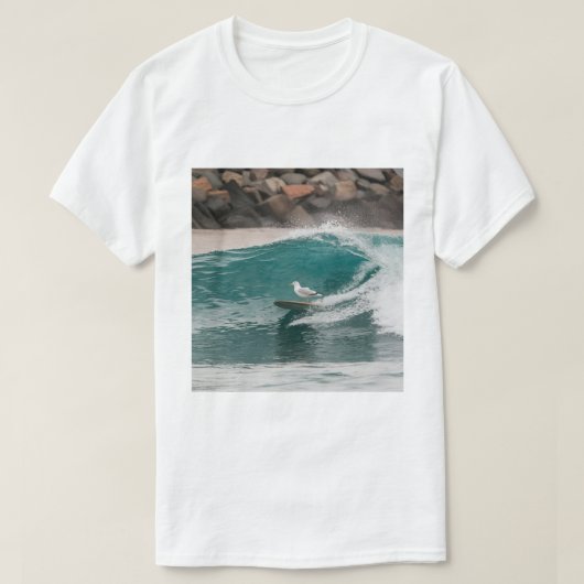 Wintersurfer Seagull, Seagull Surfen, Seagull T T-Shirt (Design vorne)