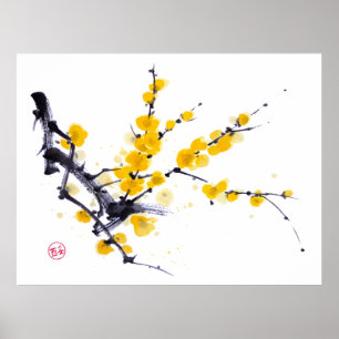 Wintersüße Farbe und Aquarellmalerei Poster