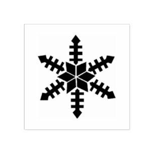 Wintersymbol Stilvolle Schneeflocke Gummistempel
