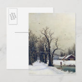 Winterszene, 19. Jahrhundert Postkarte (Vorne/Hinten)