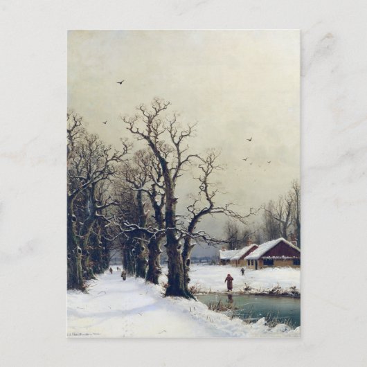 Winterszene, 19. Jahrhundert Postkarte (Vorderseite)