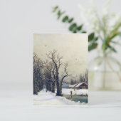 Winterszene, 19. Jahrhundert Postkarte (Stehend Vorderseite)