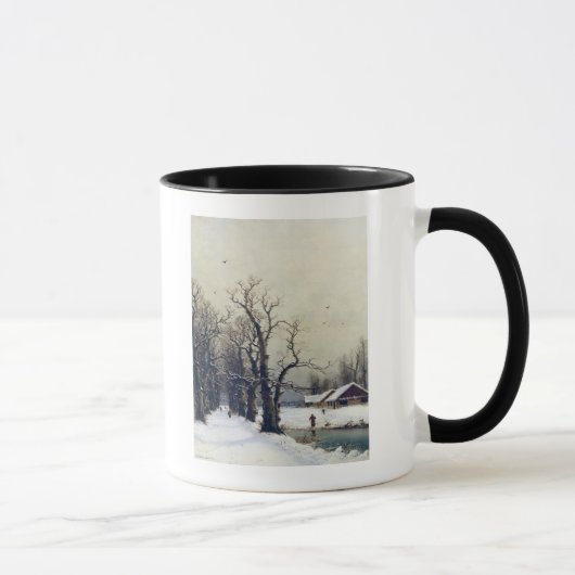 Winterszene, 19. Jahrhundert Tasse (Rechts)