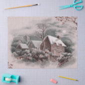 Winterszene A Seidenpapier (Basteln)