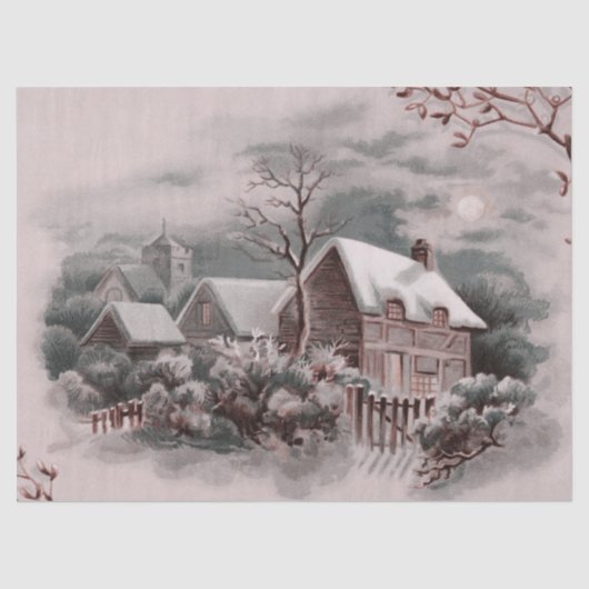 Winterszene A Seidenpapier (Vorderseite)