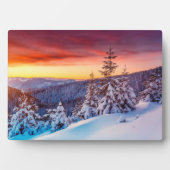 Winterszene Art Deco Plaque Fotoplatte (Vorderseite)