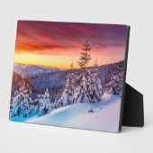 Winterszene Art Deco Plaque Fotoplatte (Seite)