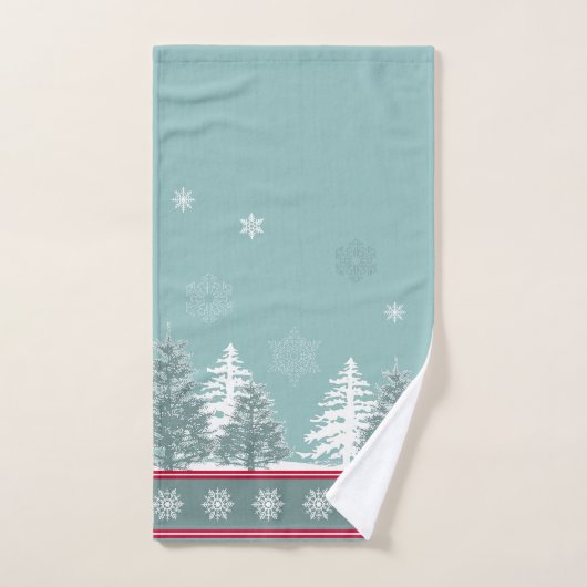 Winterszene Badhandtuch Set (Handtuch)