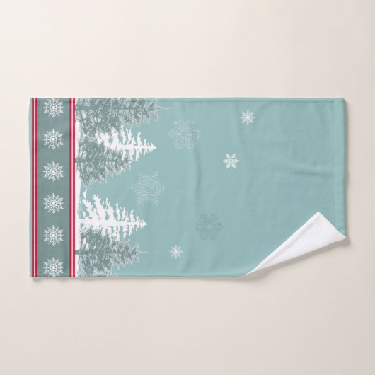 Winterszene Badhandtuch Set (Handtuch)